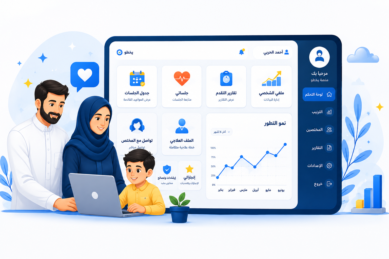 منصة يخطو للأسرة والأخصائي والطفل